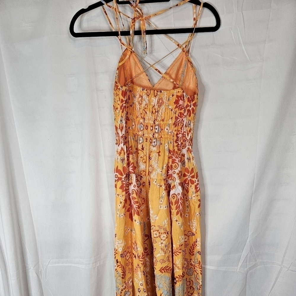 DEREK Lam 10 Crosby size 2 orange paisley maxi dress with halter NWOT - Picture 8 of 9